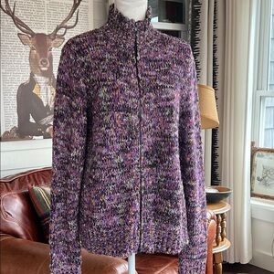 Chico's Purple Multicolor Cardigan